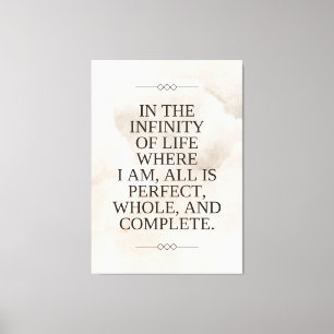 Lienzo Louise Hay Quote - Todo es perfecto