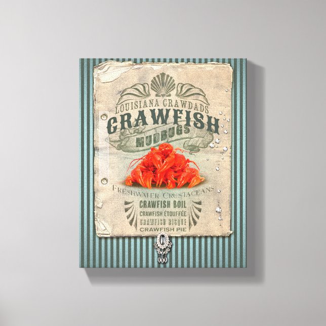 Lienzo Louisiana Crawfish (Anverso)