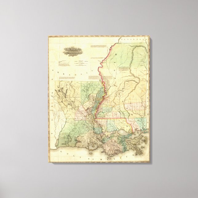 Lienzo Louisiana y Misisipi (Anverso)