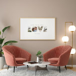 Lienzo Love 4 foto simple regalo personalizado moderno<br><div class="desc">Amar 4 foto simple,  moderno,  aniversario personalizado,  boda,  cumpleaños o Navidades regalo para el que amas.</div>