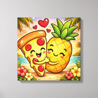 Lienzo Love at First Slice - Pizza Meets Pineapple