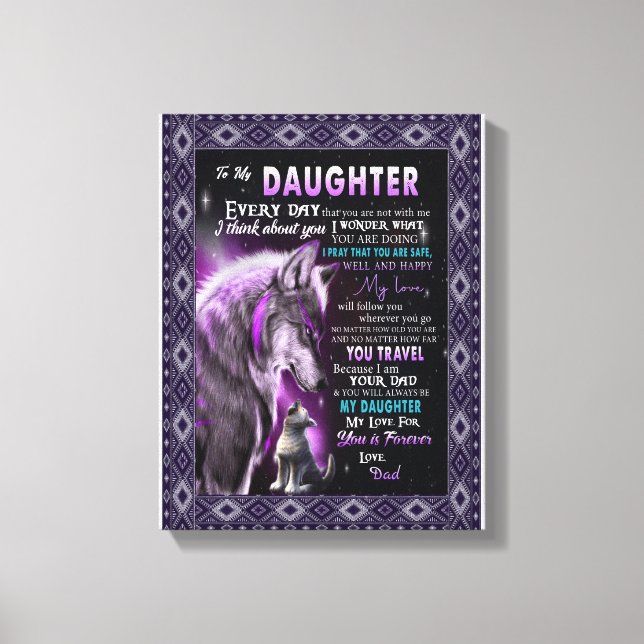 Lienzo Love Daughter | Carta A Mi Hija Amar Por Ti (Anverso)