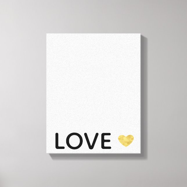 Lienzo Love Gold Heart (Anverso)
