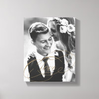 LOVE Gold Overlay Gige Photo Canvas