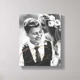Lienzo LOVE Gold Overlay Gige Photo Canvas