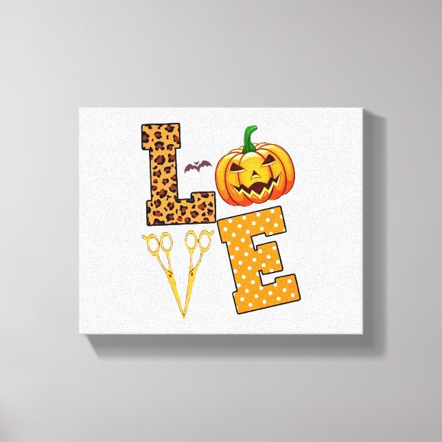 Lienzo Love Halloween Hairstylista (Anverso)