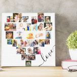 Lienzo Love Heart 29 Collage de fotos Small Square<br><div class="desc">Crea tu propio Collage de fotos en forma de corazón con 29 de tus fotos y selfies familiares favoritos. La plantilla de fotos está configurada para que agregue las imágenes trabajando en filas de izquierda a derecha. El collage incluye una variedad de formas de paisaje, retrato y cuadrado para ofrecerle...</div>