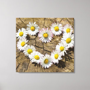 Lienzo Love Heart Daisies