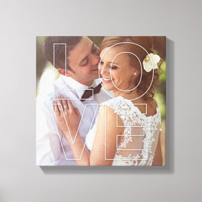 Lienzo LOVE Overlay Personalizado Photo Canvas (Anverso)
