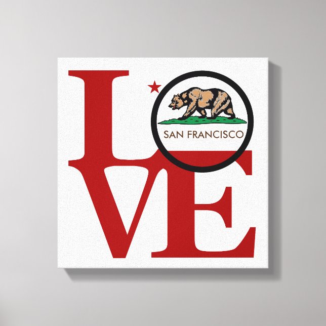 Lienzo LOVE Squared San Francisco (Anverso)