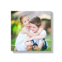 LOVE Writing Personalizado Photo Canvas