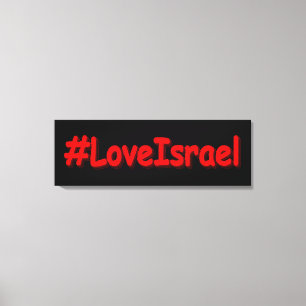 Lienzo "LoveIsrael", diseño elegante. Comprar ahora