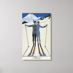 Lienzo <Lovers in the Snow> por Jorte Barbier