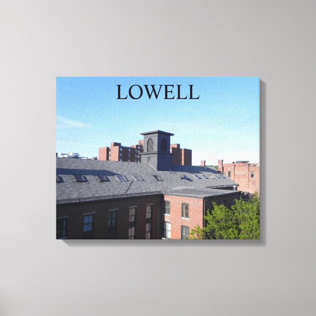 LIENZO LOWELL MASSACHUSETTS SERIE DE TECHOS ENVUELTA (Anverso)