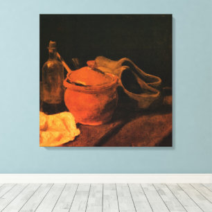 Lienzo Loza, botella y zuecos por Vincent van Gogh