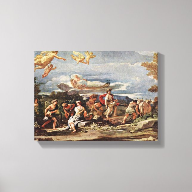 Lienzo Luca Giordano - Vertumnus y Pomona (Anverso)