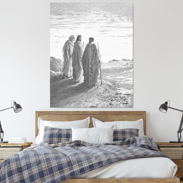 Lienzo Lucas 24A Jesús y dos discípulos van a Emaús (Insitu(Dormitorio))