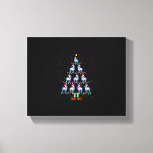 Lienzo Luces de árbol de Navidad Sombrero de Santa ELF Un