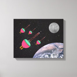 Lienzo Luces de burbuja en el espacio