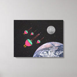 Lienzo Luces de burbuja en el espacio