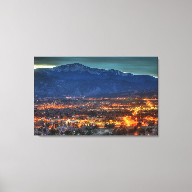 Lienzo Luces de Colorado Springs (Anverso)