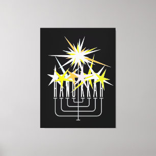 Lienzo Luces de Hanukkah