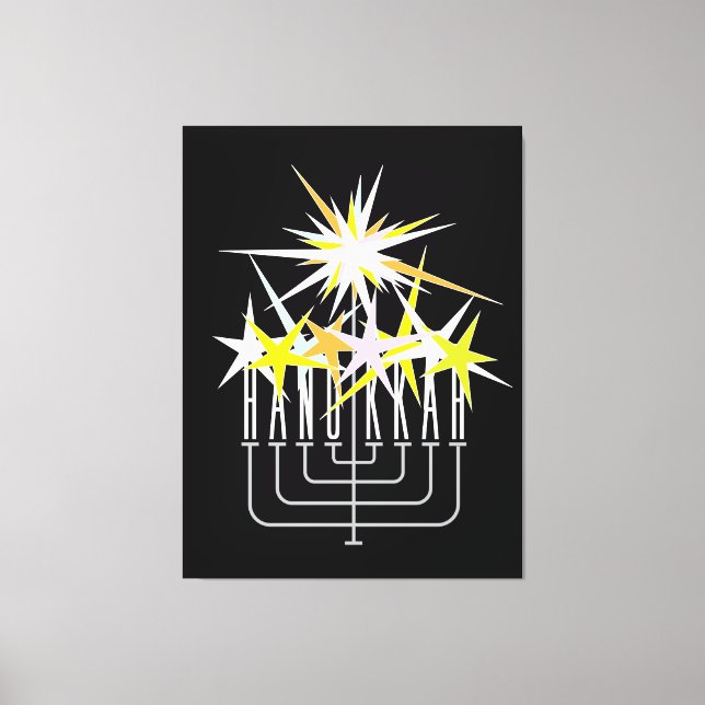 Lienzo Luces de Hanukkah (Anverso)