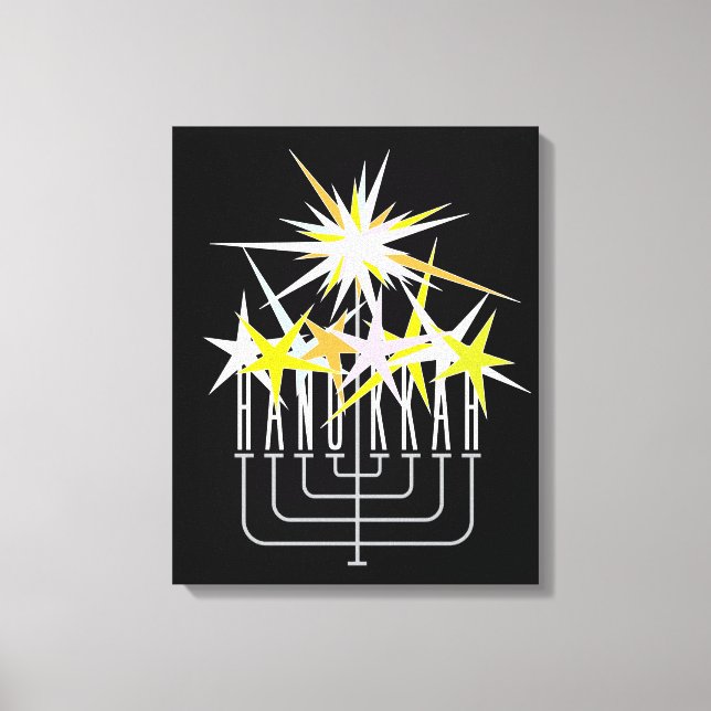 Lienzo Luces de Hanukkah (Anverso)