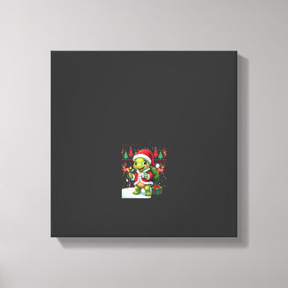 Lienzo Luces de Navidad Tortuga Santa Feo Tortuga Navidad