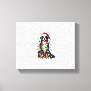 Lienzo Luces de Navidades de Bernese Mountain Dog