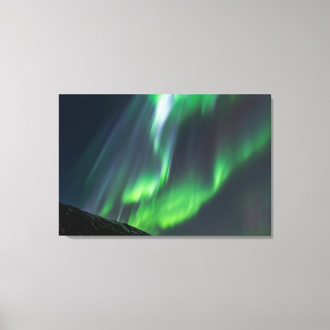 Lienzo Luces del Norte brillando | Norte de Islandia (Anverso)