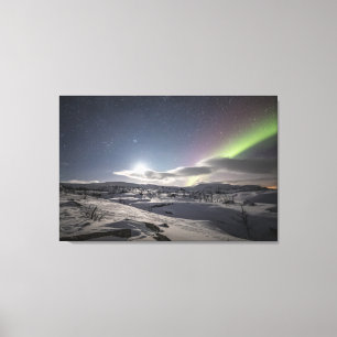 Lienzo Luces del Norte en el norte de Noruega