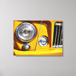 Lienzo Luces delanteras del Yellow Willys Jeep Station Wa