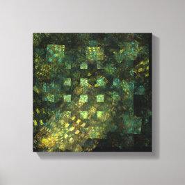 Lienzo Luces en la ciudad resumen negro y blanco