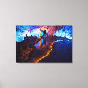 Lienzo Luces en la cueva de flauta roja, China