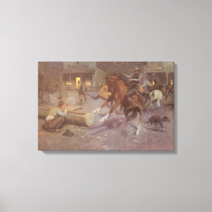 Lienzo Lucha en el salón del rodeo por guerra electróni