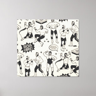 Lienzo Lucha libre: patrón de lucha mexicana