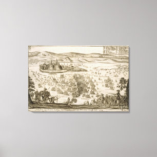 Lienzo Luche cerca de la ciudad de Levice en 1664,