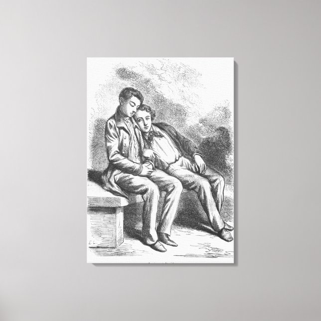 Lienzo Lucien de Rubempre y David Sechard (Anverso)