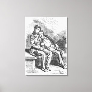 Lienzo Lucien de Rubempre y David Sechard