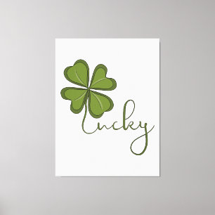 Lienzo Lucky Four Leaf Clover