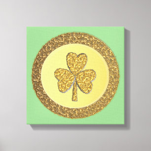 Lienzo Lucky Irish Shamrock Gold Coin