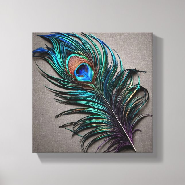 Lienzo lucy peacock feather canvas (Anverso)