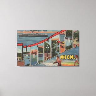 Lienzo Ludington, Michigan - escenas grandes de la letra