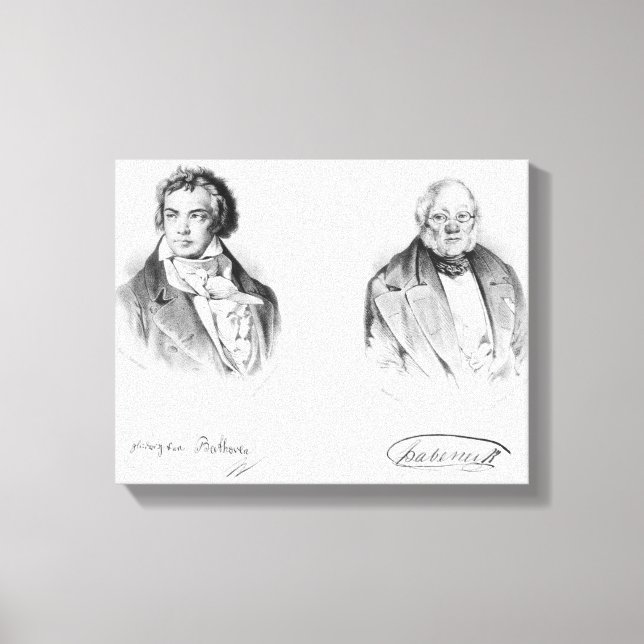 Lienzo Ludwig van Beethoven y Francois-Antoine Habeneck (Anverso)