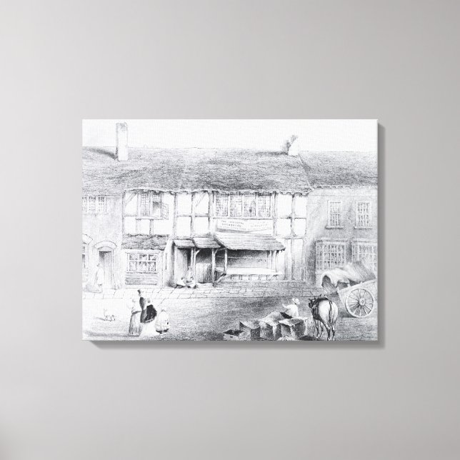 Lienzo Lugar de nacimiento de Shakespeare (Anverso)