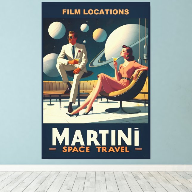 Lienzo Lugares de películas de Martini Space Travel Poste (Insitu (piso de madera))