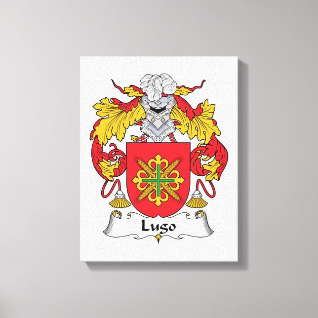Lienzo Lugo Family Crest (Anverso)