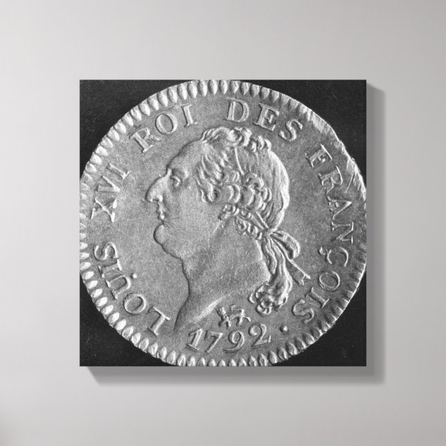 Lienzo Luis de Oro representando a Luis XVI, 1792 (Anverso)