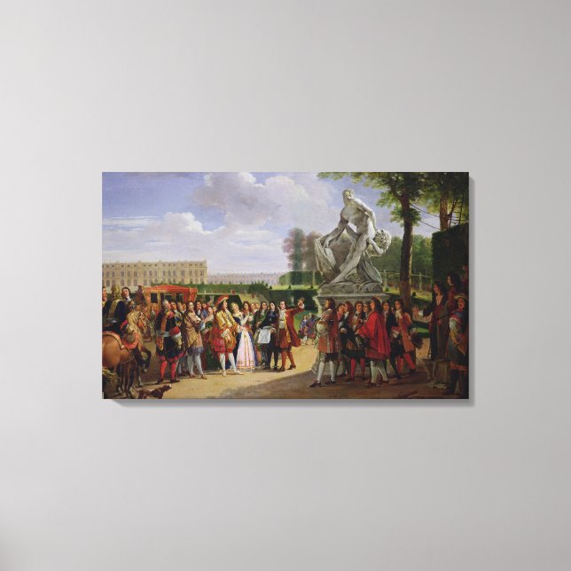 Lienzo Luis XIV Dedicando el Milo de Puget (Anverso)